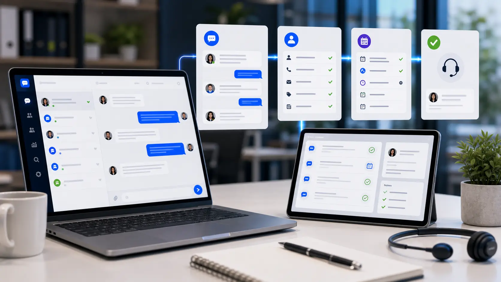 Multiple AI website chat threads and lead capture cards