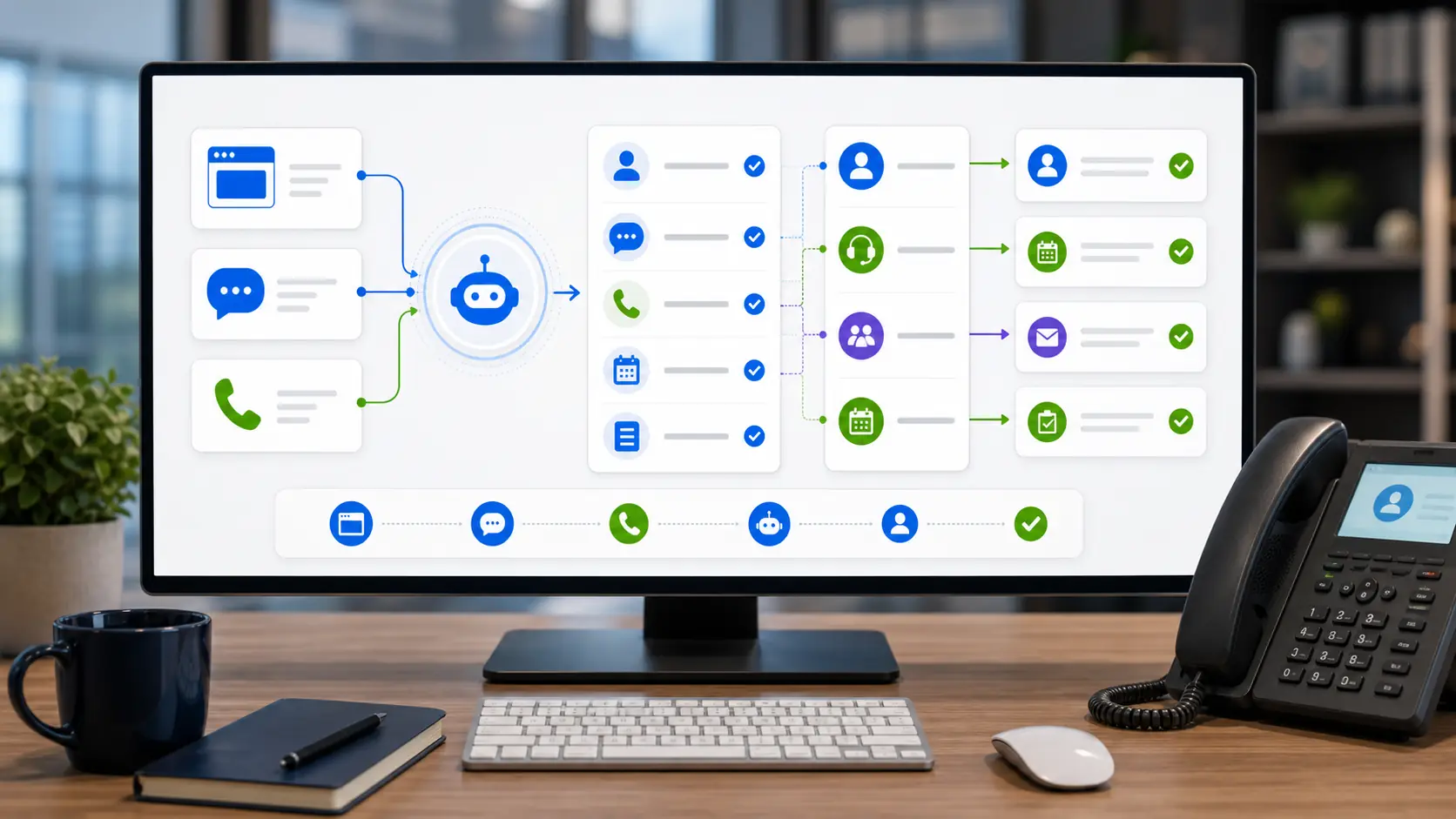 Aitele strategy table with sitemap, content, automation, launch, SEO, hosting, and booking flow planning
