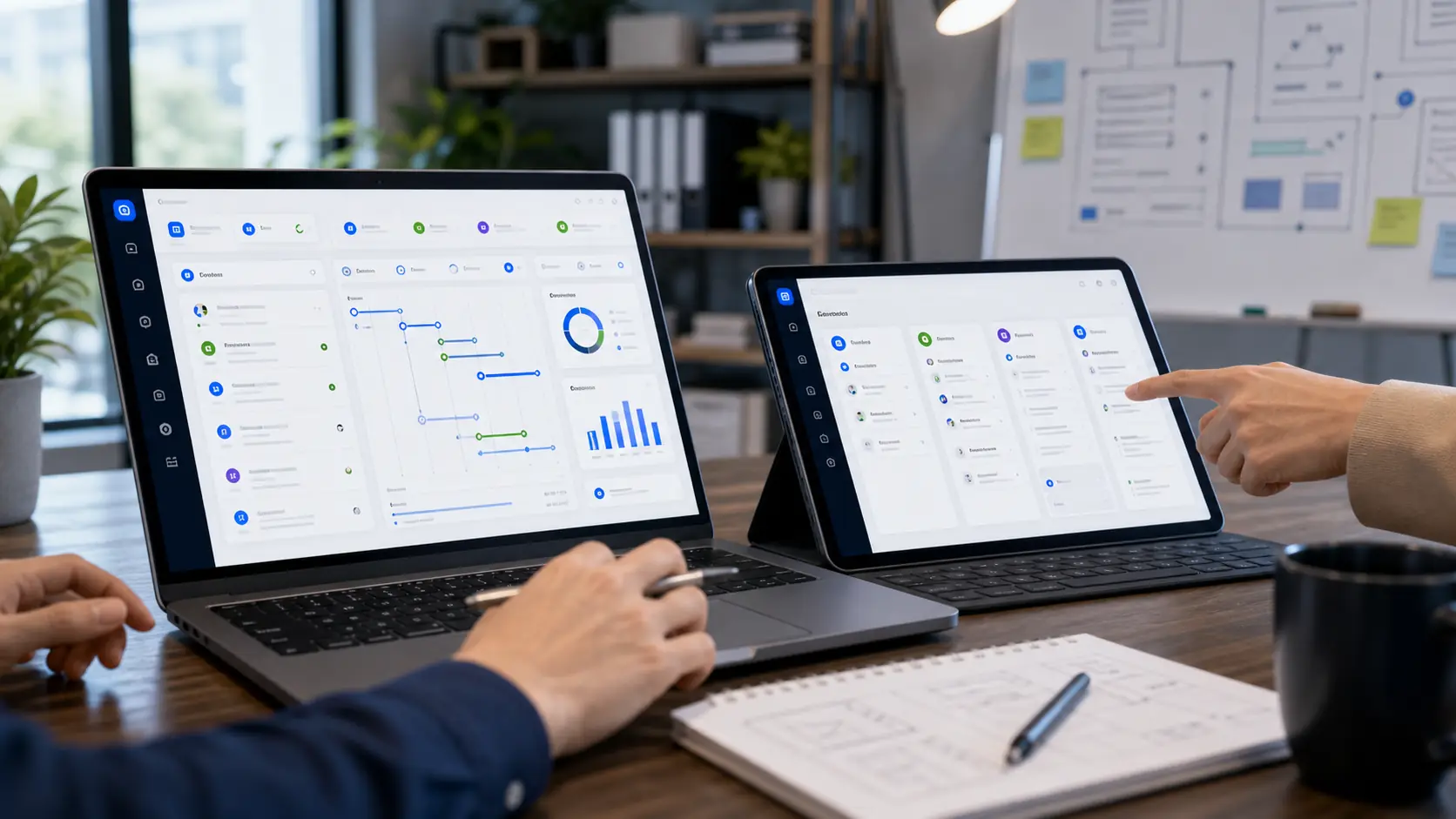 Aitele custom business software dashboard with leads, appointments, routed actions, reports, and follow-up screens