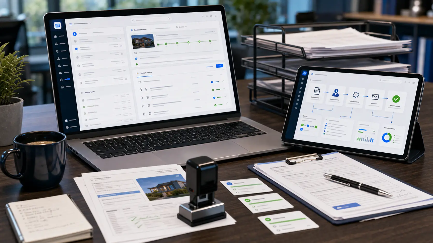 Aitele custom operations portal closeup with role-based dashboard, timelines, client messages, approvals, reports, and automation bridges